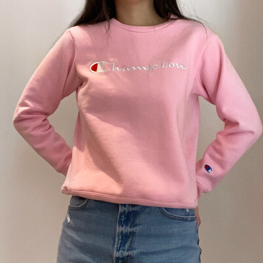 Baby pink champion crewneck